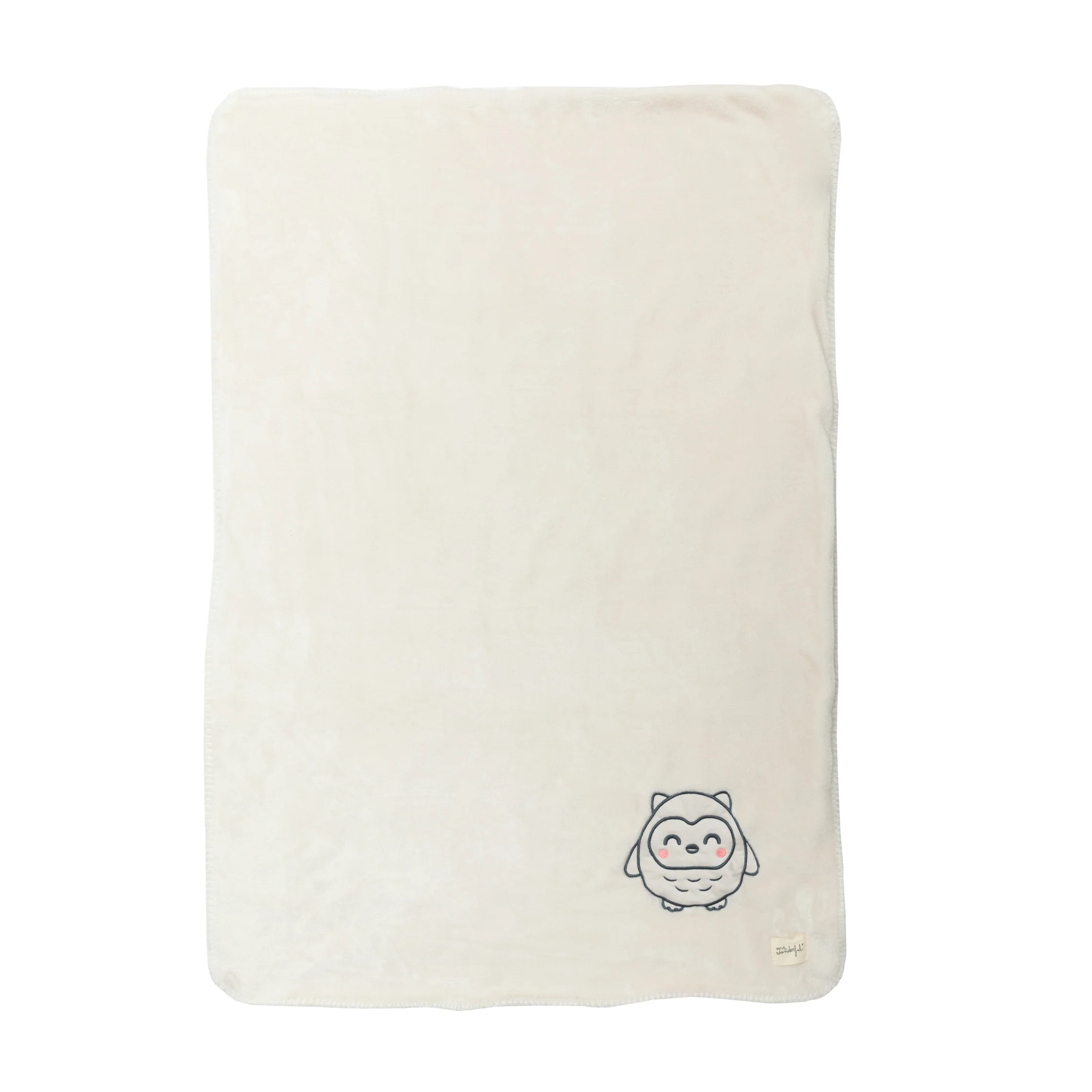 Manta suave para bebé - Búho beige - Image 3