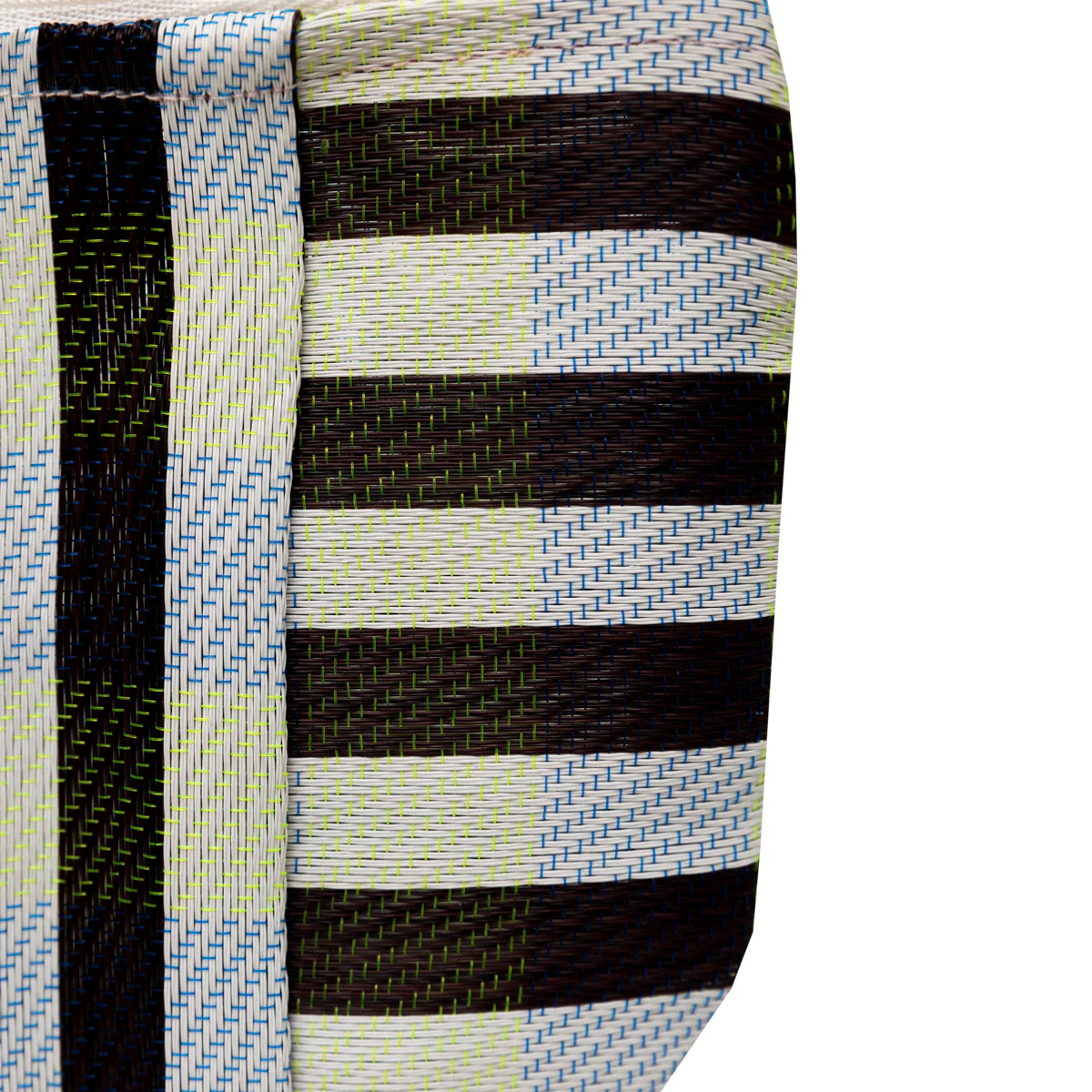 Striped beach toiletry bag – Black and white. - Image 2