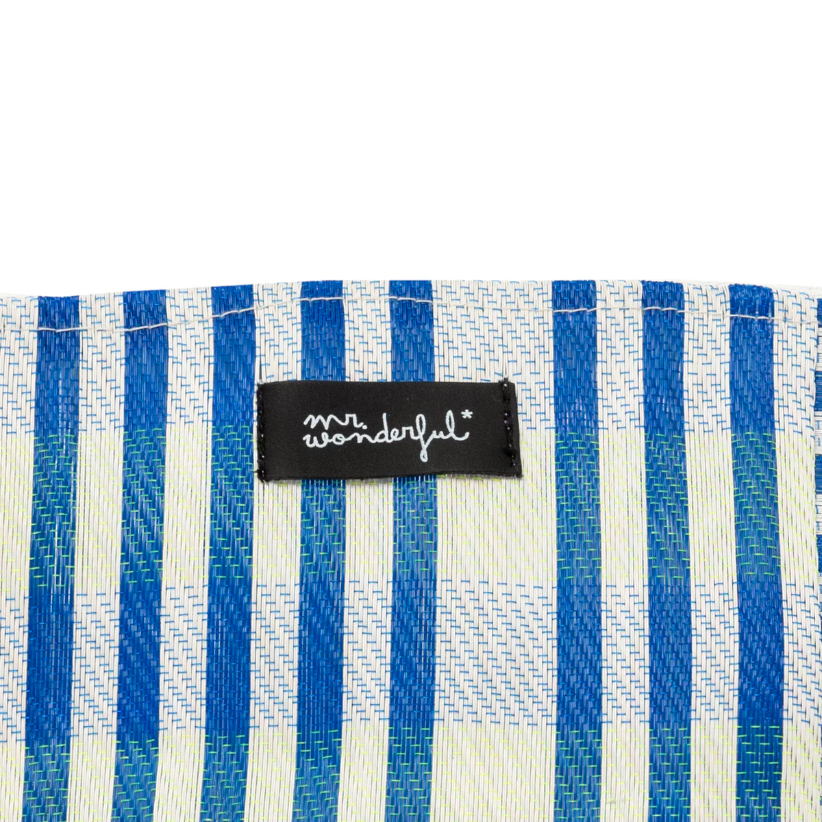 Striped beach toiletry bag – Blue and white. - Image 3