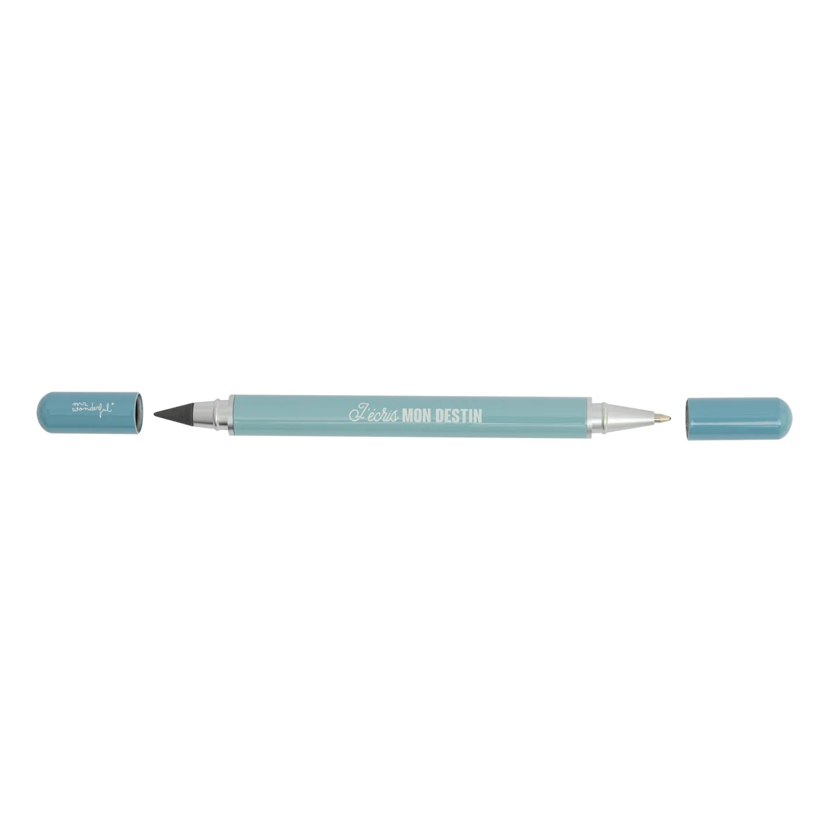 Stylo + crayon infini 2 en 1 bleu - J'écris mon destin - Image 7