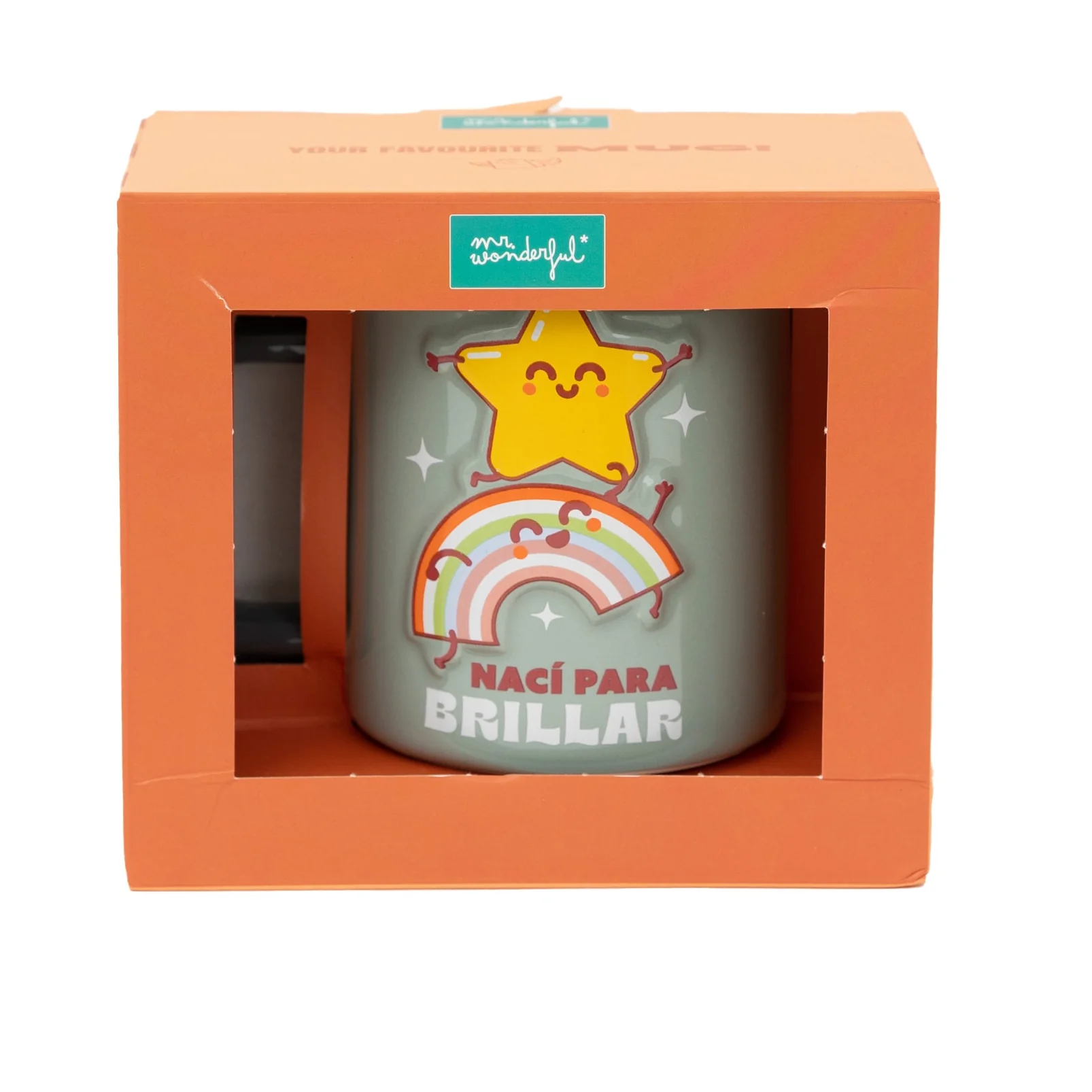 Taza 3D estrella y arcoíris - Nací para brillar - Image 5