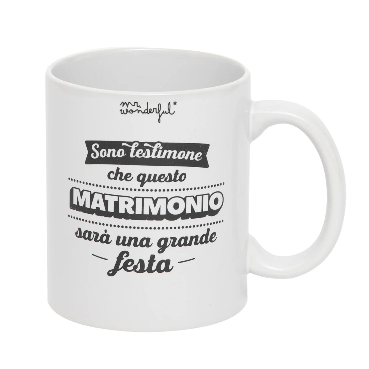 Tazza Iconic - Sono testimone che questo matrimonio sarà una grande festa