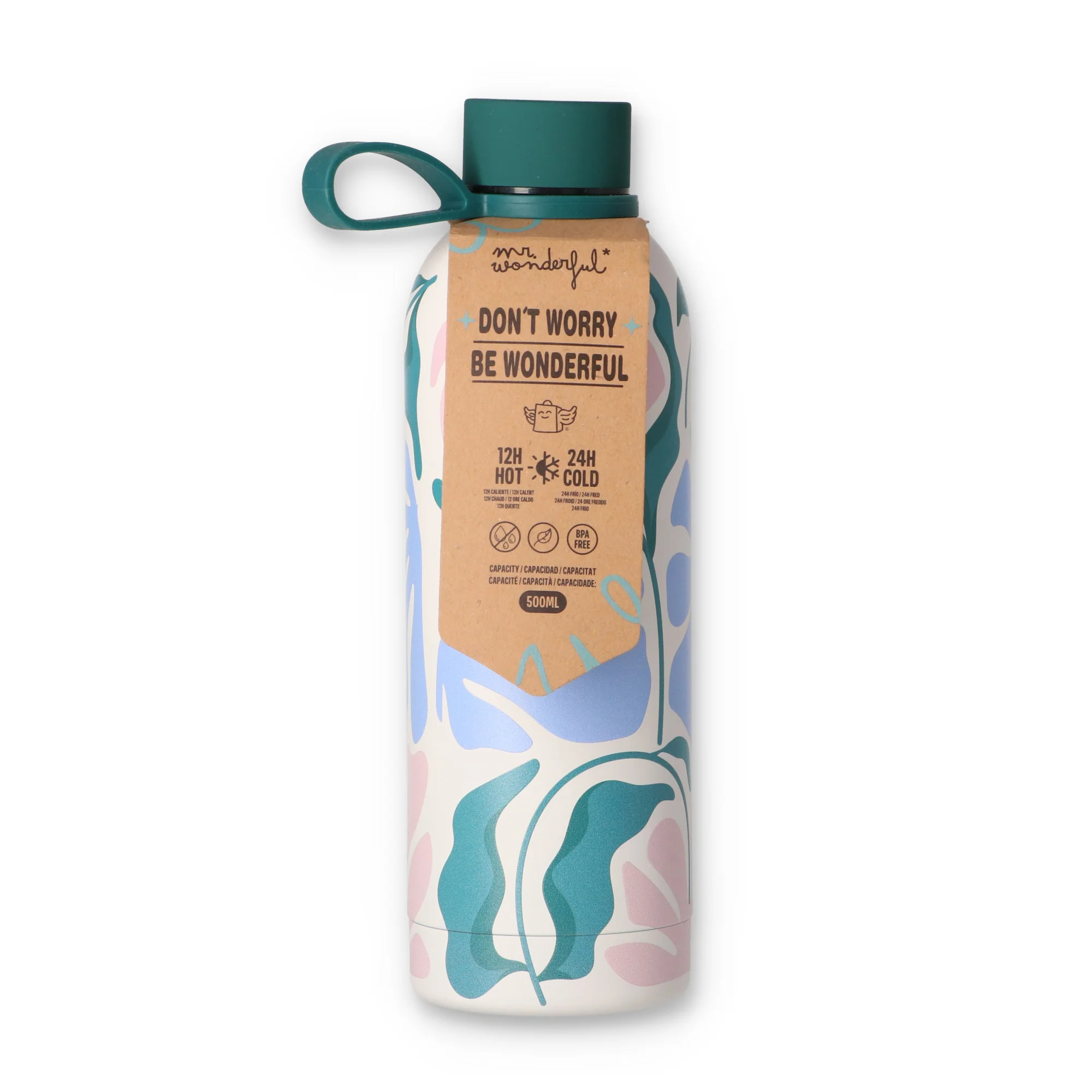 Thermal bottle 500ml - Flower print - Image 5