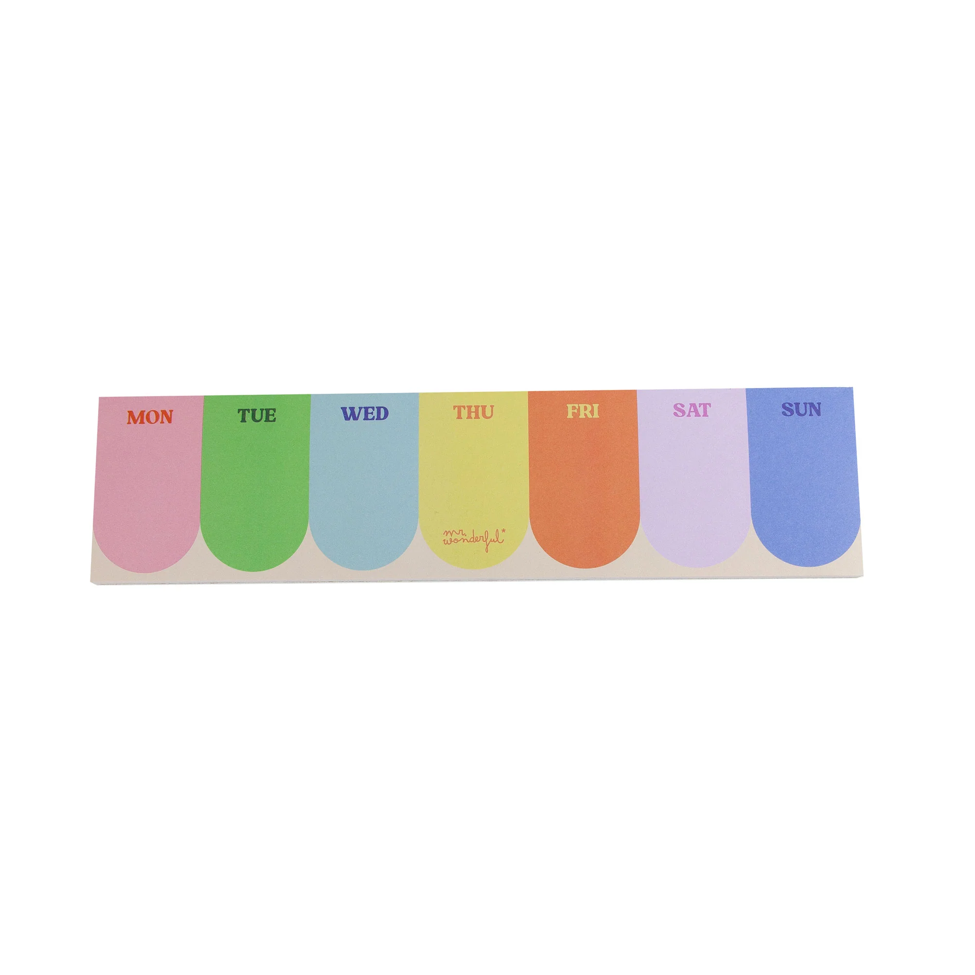 Weekly planner for the keyboard